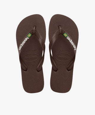 Brasil logo - Slip-on Dame - Brun/hvid