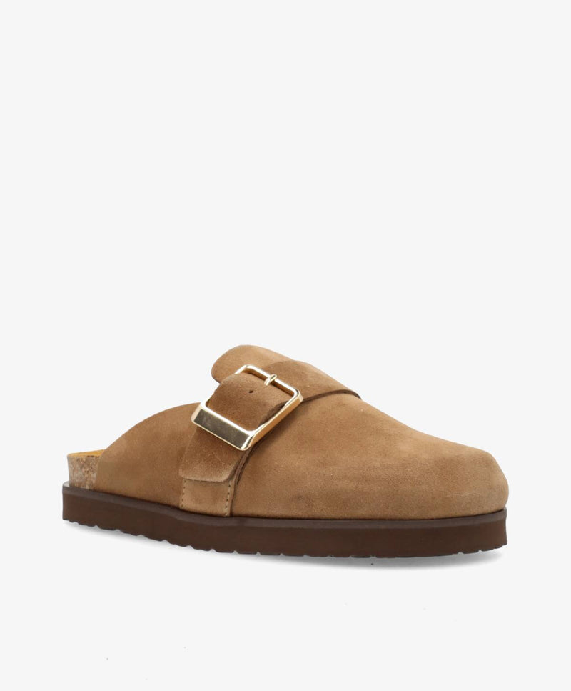 OFELIA - Taupe ruskind - Mules Dame