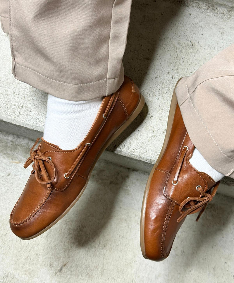 BEACON - Brun læder - Sejlersko