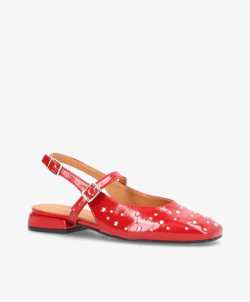 ADVANCE P - Rød lak læder - Slingback Dame