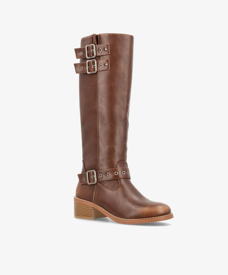 HELDI-Buckle - C385 - støvle lang - Camel