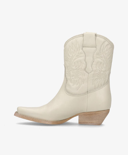 NELLIE - Cowboy støvle low - Offwhite