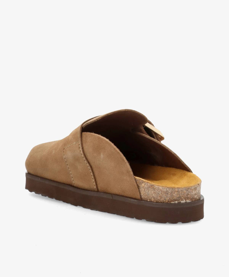 OFELIA - Taupe ruskind - Mules Dame