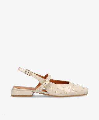 ADVANCE P - Beige lak læder - Slingback Dame