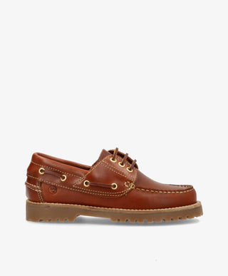 RUDDER-X - Mellembrun læder - Sejlersko Unisex
