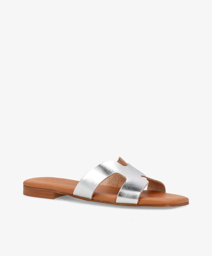 VIBELLA L - Slip-on sandal - Sølv