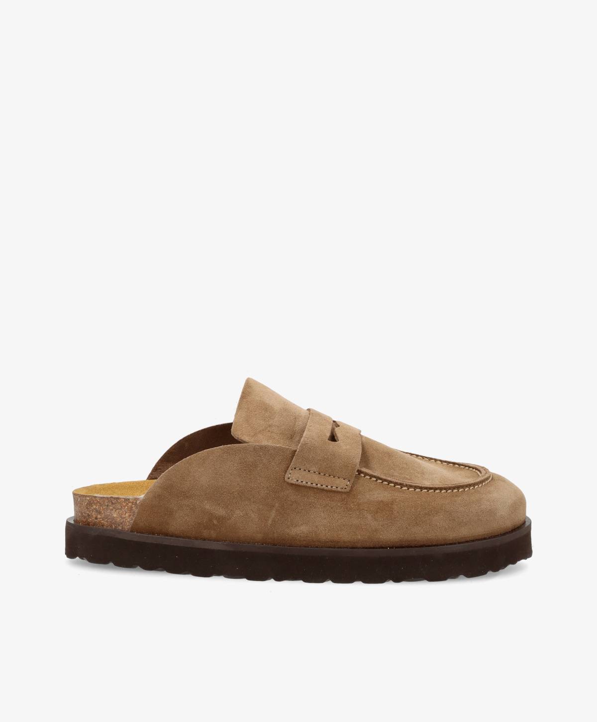PREORDER - OCTAVIA - Taupe ruskind - Mules Dame