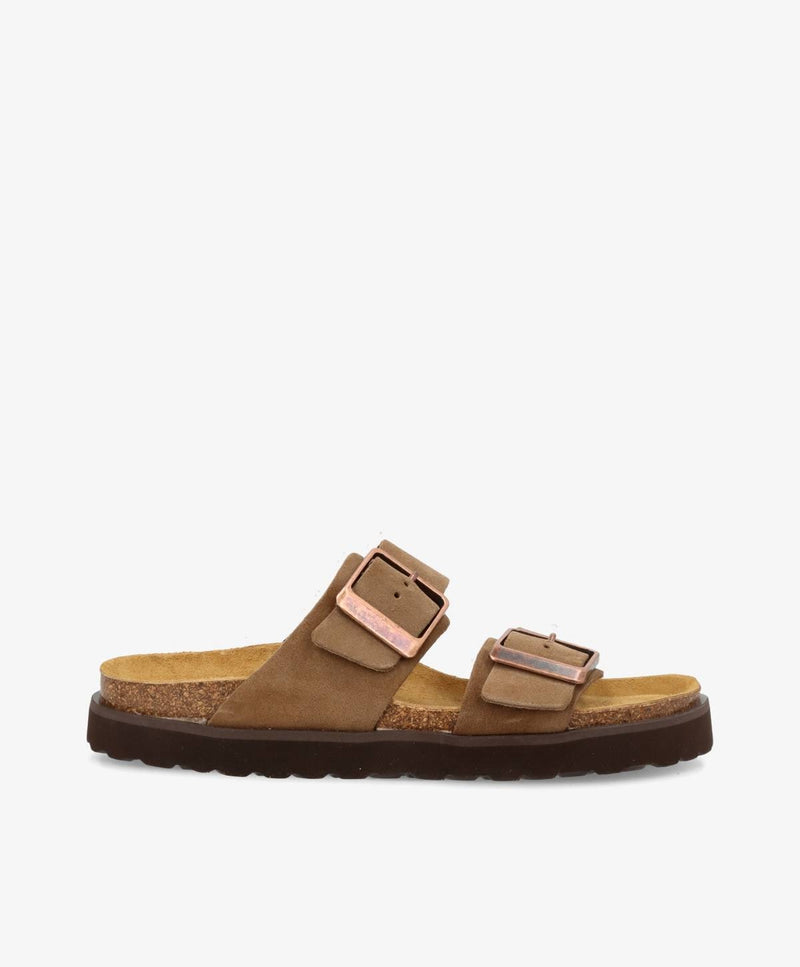 ALEXIA S - Taupe ruskind - Sandal Dame