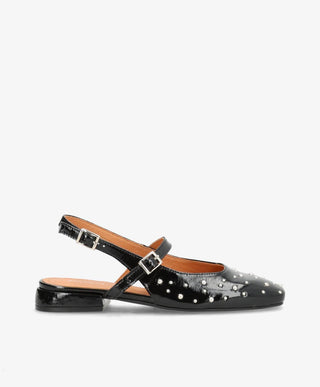 ADVANCE P - Sort lak læder - Slingback Dame