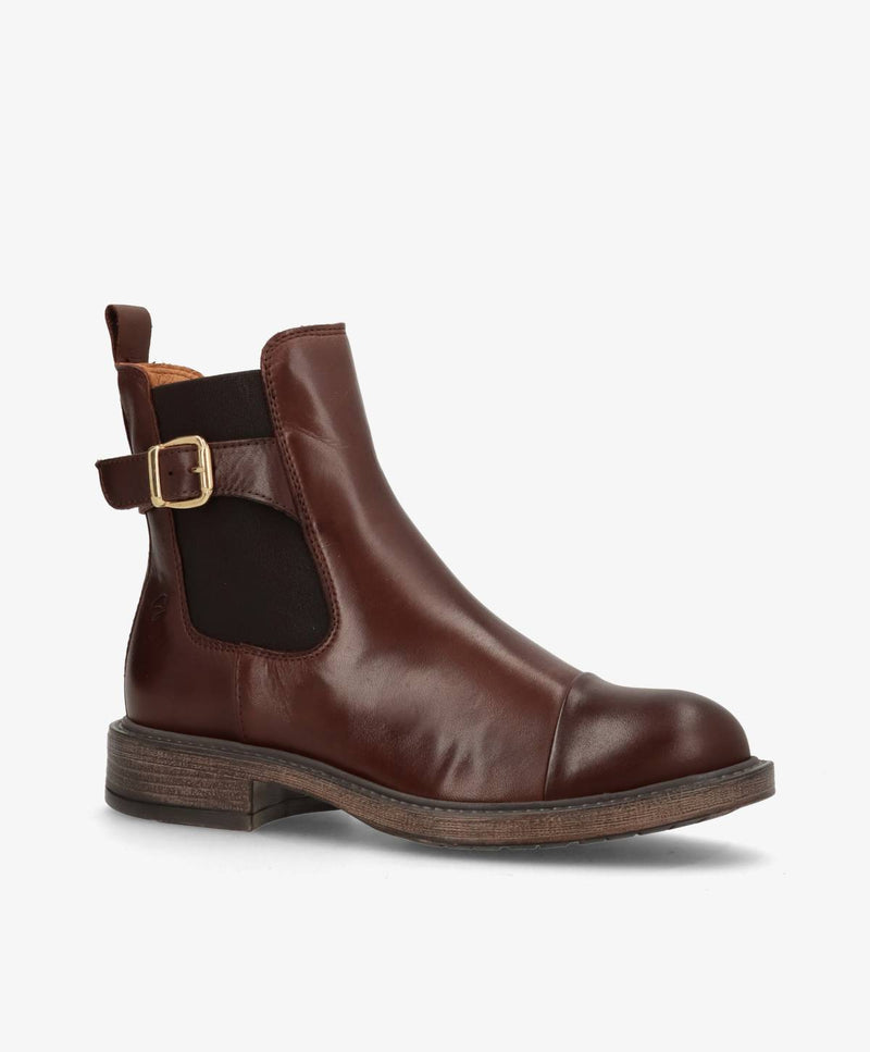 BEATRICE - Mørkebrun læder - Ankelstøvler Dame