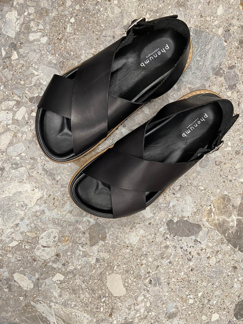 NANETT - Dame Sandal - Sort