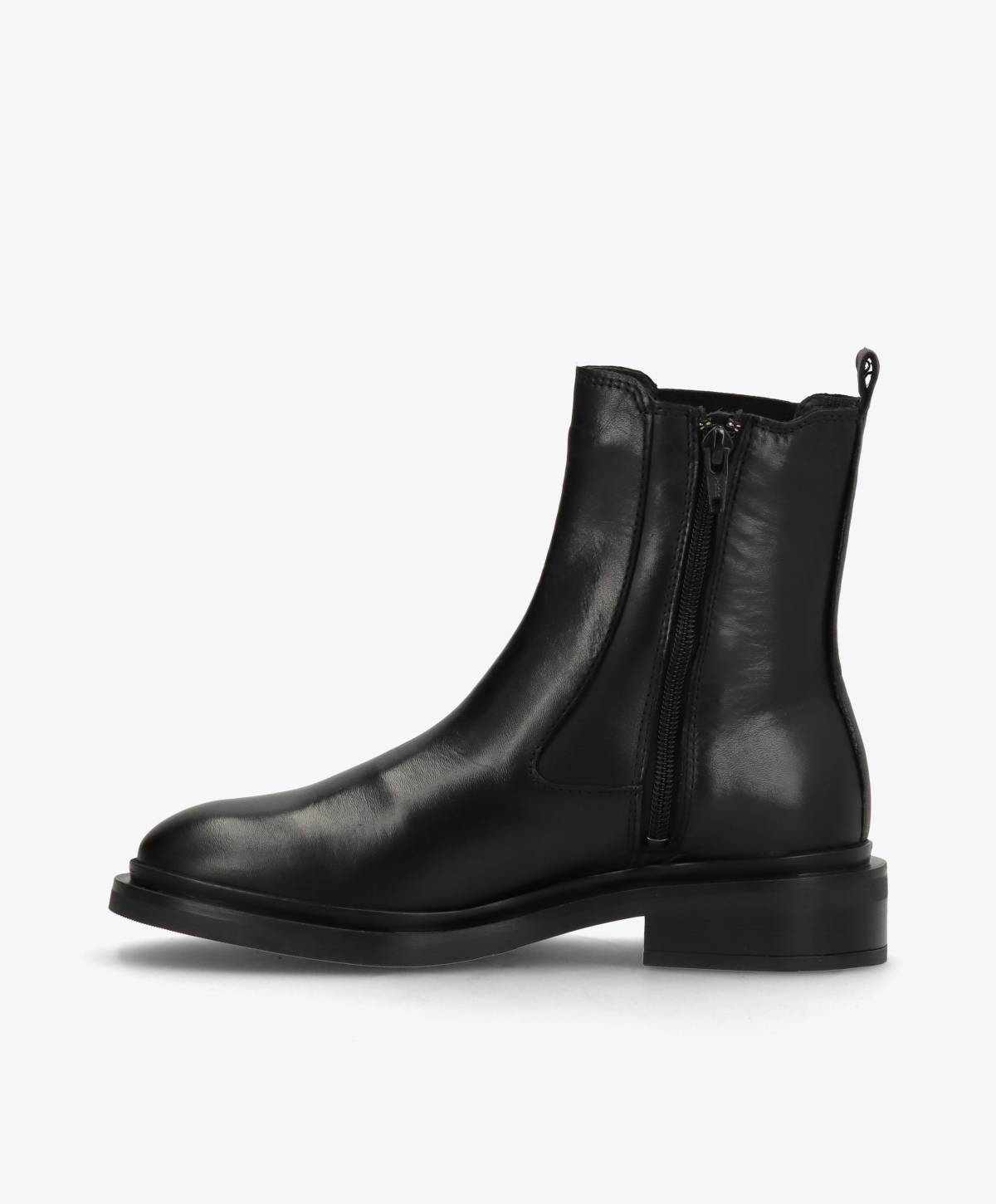 CATLEY - Sort læder - Chelsea støvle Dame