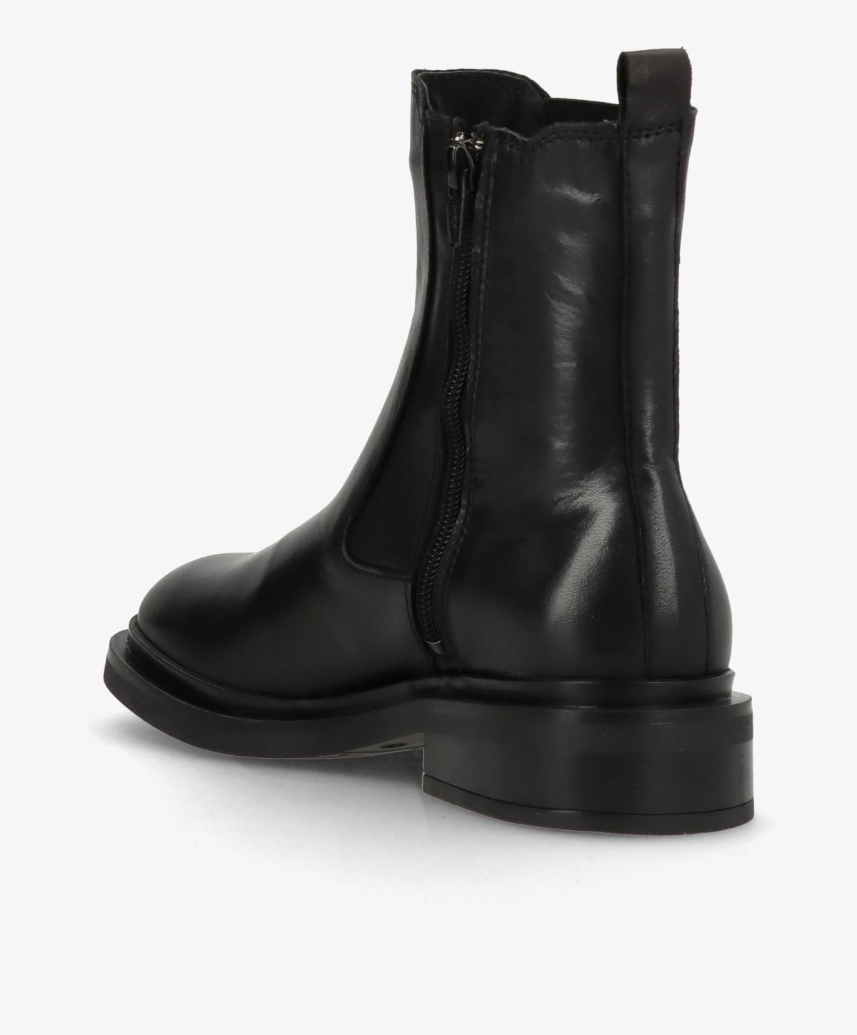 CATLEY - Sort læder - Chelsea støvle Dame