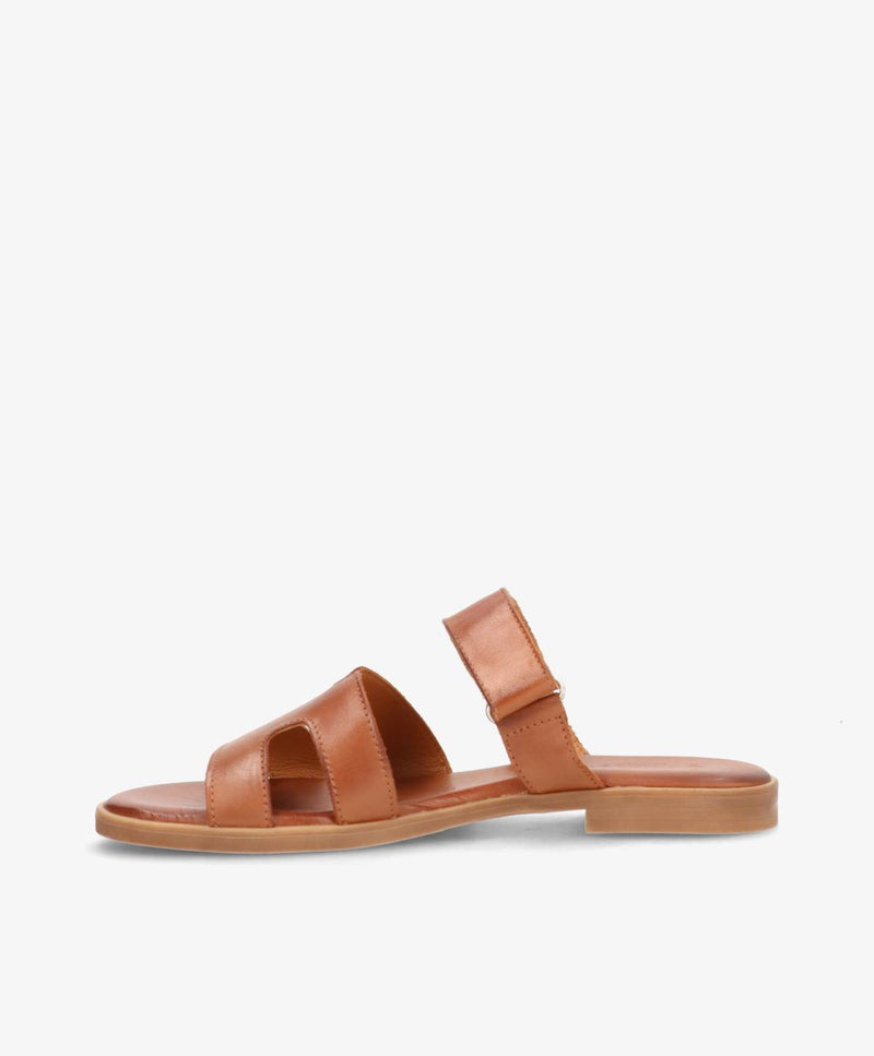 CLAIRE - Mellembrun læder - Sliders