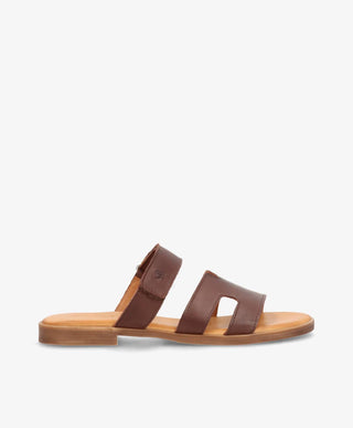 CLAIRE - Mørkebrun læder - Sliders