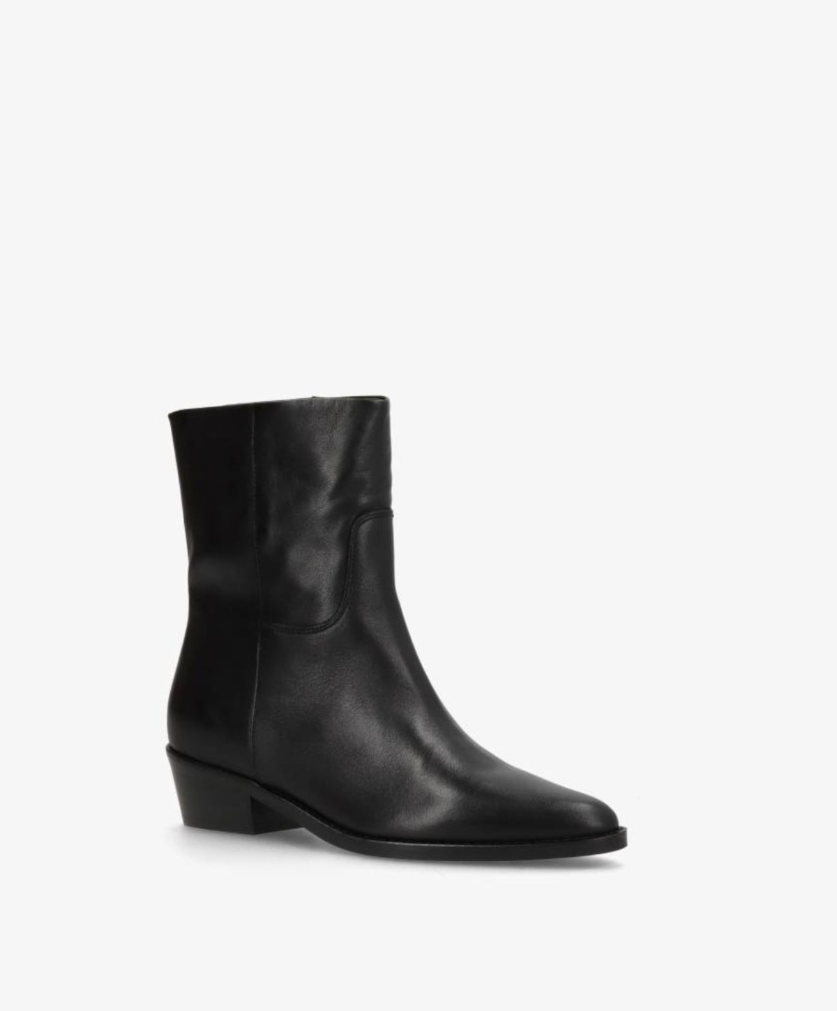 CONFIDENCE LOW - Sort læder - Ankelstøvle Dame