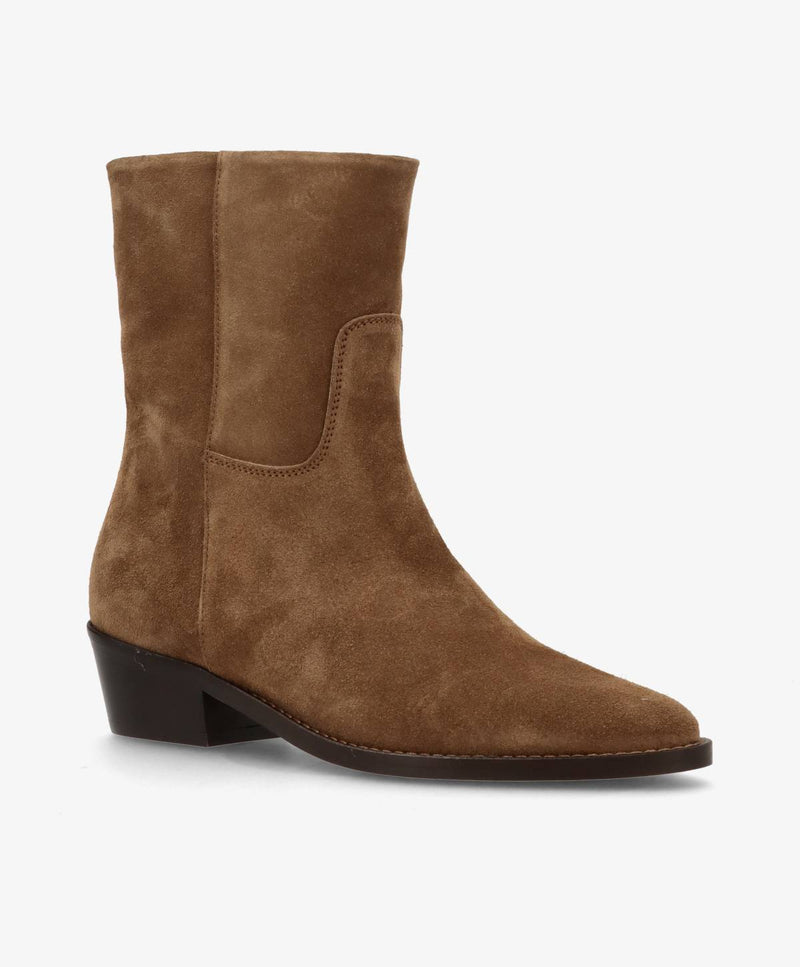 CONFIDENCE LOW S - Brun ruskind - Ankelstøvler Dame