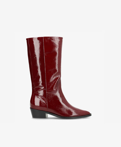 CONFIDENCE P - Bordeaux lak læder - Høj støvle Dame
