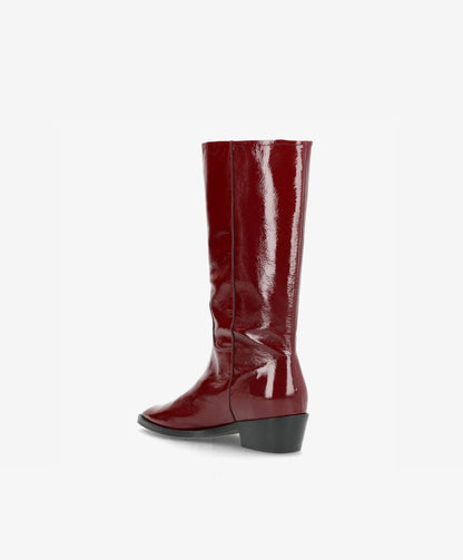CONFIDENCE P - Bordeaux lak læder - Høj støvle Dame