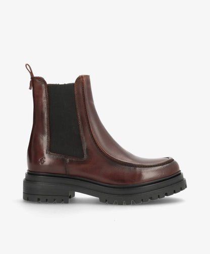 DAGONA - Mørkebrun læder - Chelsea støvle Dame