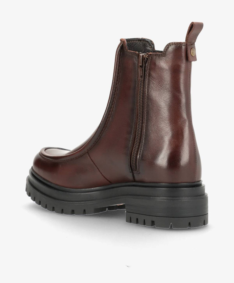 DAGONA - Mørkebrun læder - Chelsea støvle Dame