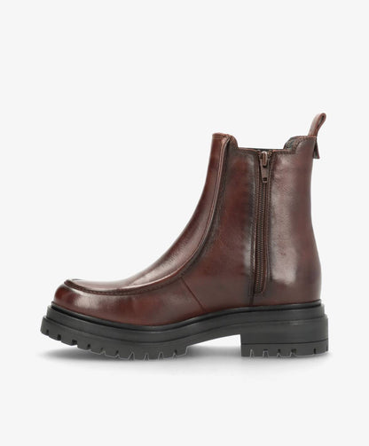 DAGONA - Mørkebrun læder - Chelsea støvle Dame