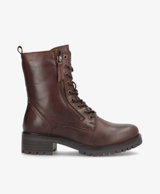 DUNAS Lace warm - Dame Snørestøvler - Mørkebrun læder