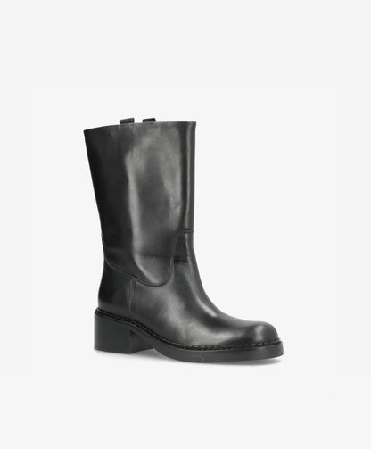 EXPOSED - Sort læder - Høj støvle Dame