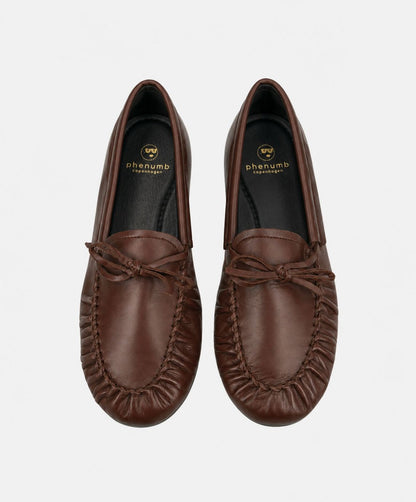 FEATHER - Mørkebrun læder - Loafers Dame