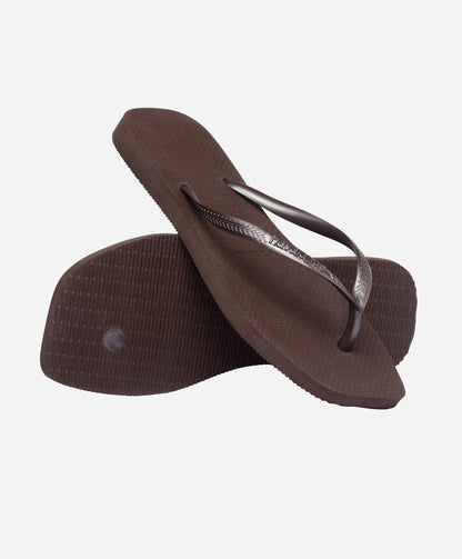 Slim Square - Brun - Slip-ons - Dame