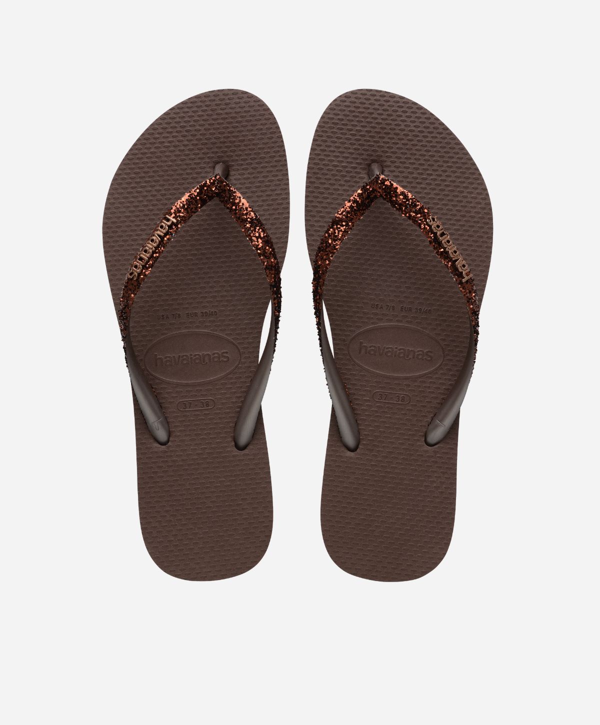 Slim Glitter - Brun - Slip-ons - Dame