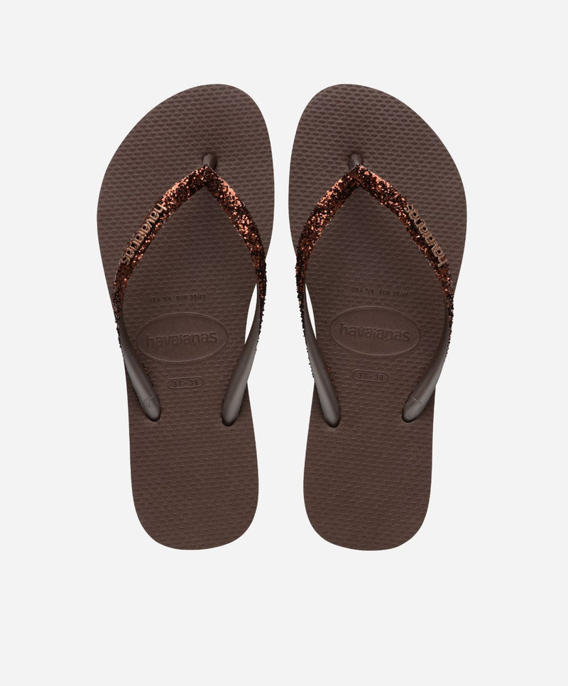 Slim Glitter - Brun - Slip-ons - Dame