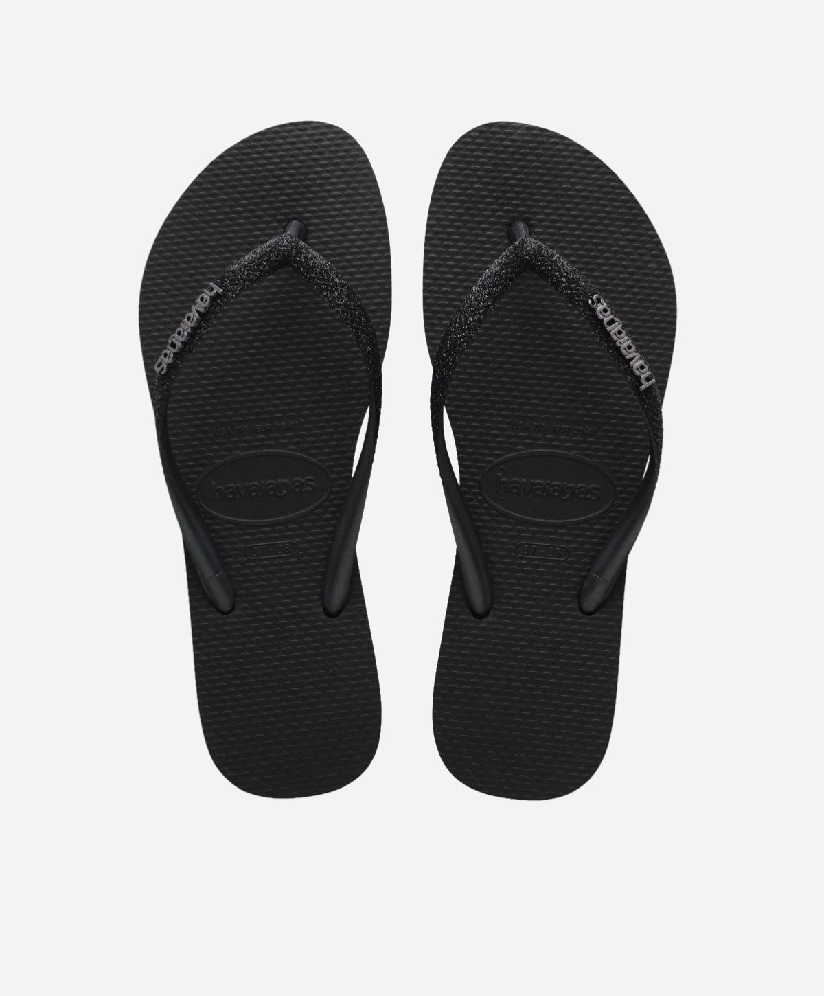 Slim Glitter - Sort - Slip-ons - Dame