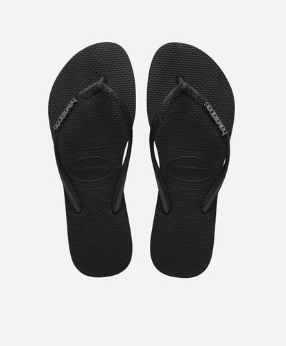 Slim Glitter - Sort - Slip-ons - Dame