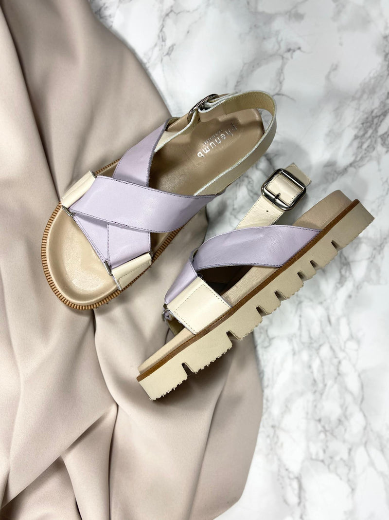 NOELLE - Dame Sandal - beige/lavender