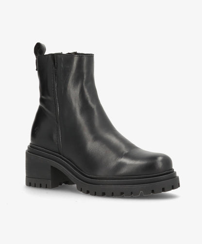 KATIE Sort - Ankel støvle - læder