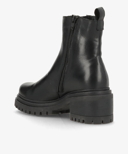 KATIE Sort - Ankel støvle - læder