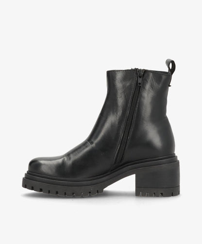 KATIE Sort - Ankel støvle - læder