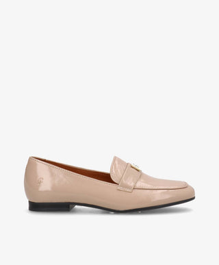 LINA P - Beige lak læder - Loafer dame