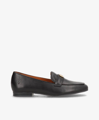 LINA M/S - Sort læder - Loafer dame