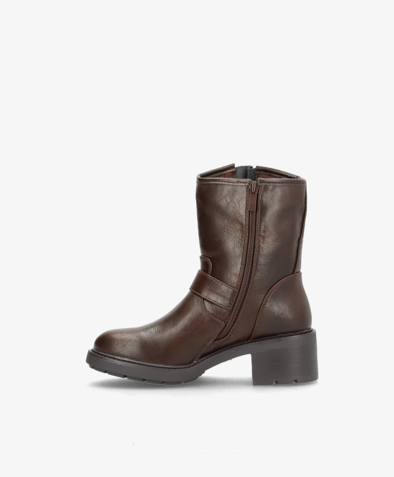 Lissy - 6302 - Dame Biker Støvle  - Brun