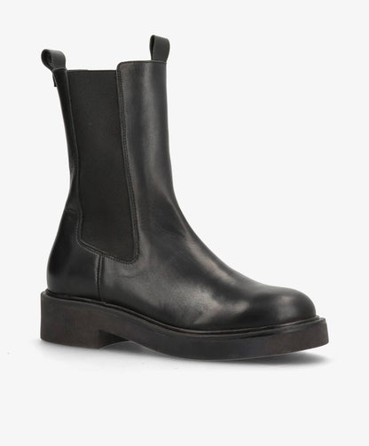 MADISON VALE - Sort læder - Chelsea støvle Dame