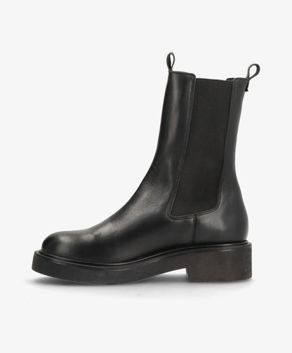 MADISON VALE - Sort læder - Chelsea støvle Dame