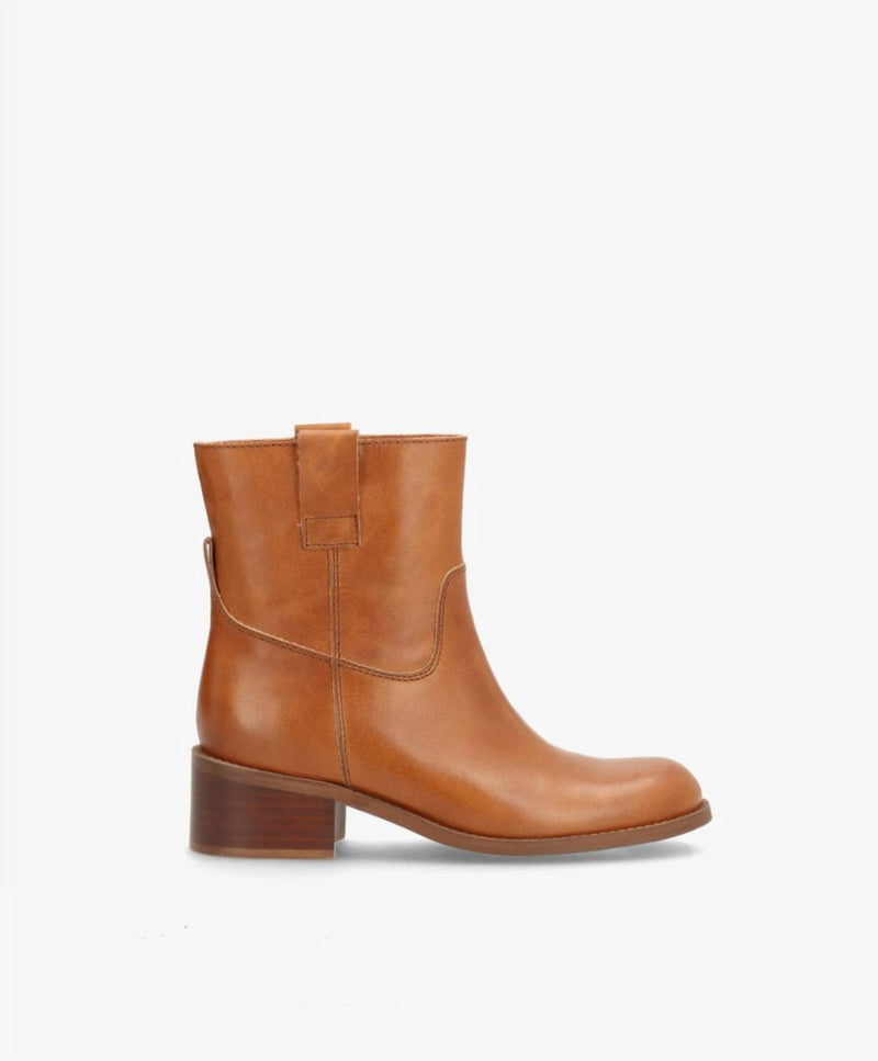 MARTINA LOW - Støvle Dame - Cognac