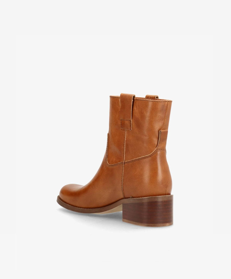 MARTINA LOW - Støvle Dame - Cognac