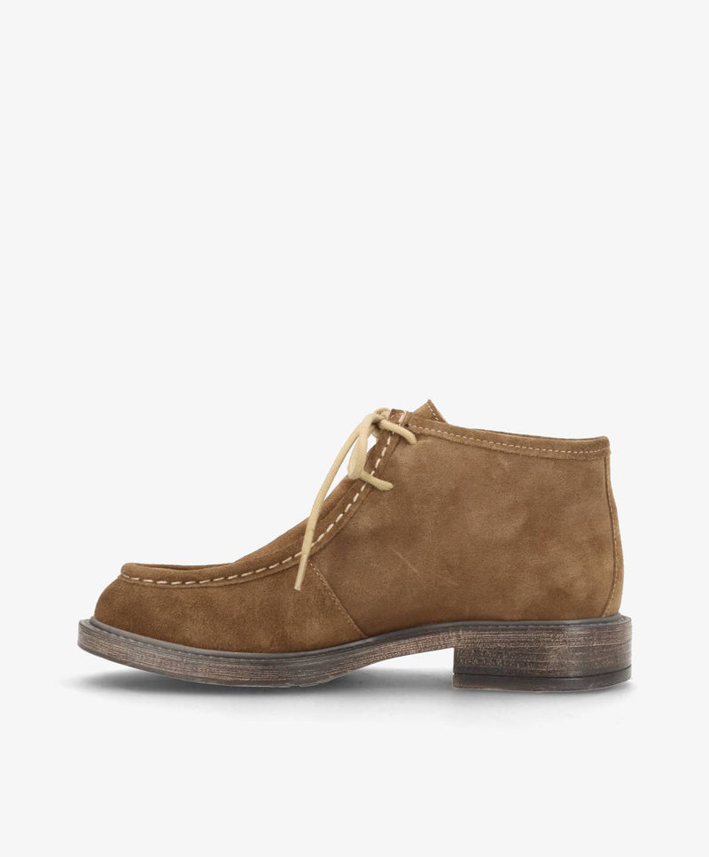 MOANA S - Mørk beige ruskind - Ankelstøvler Dame