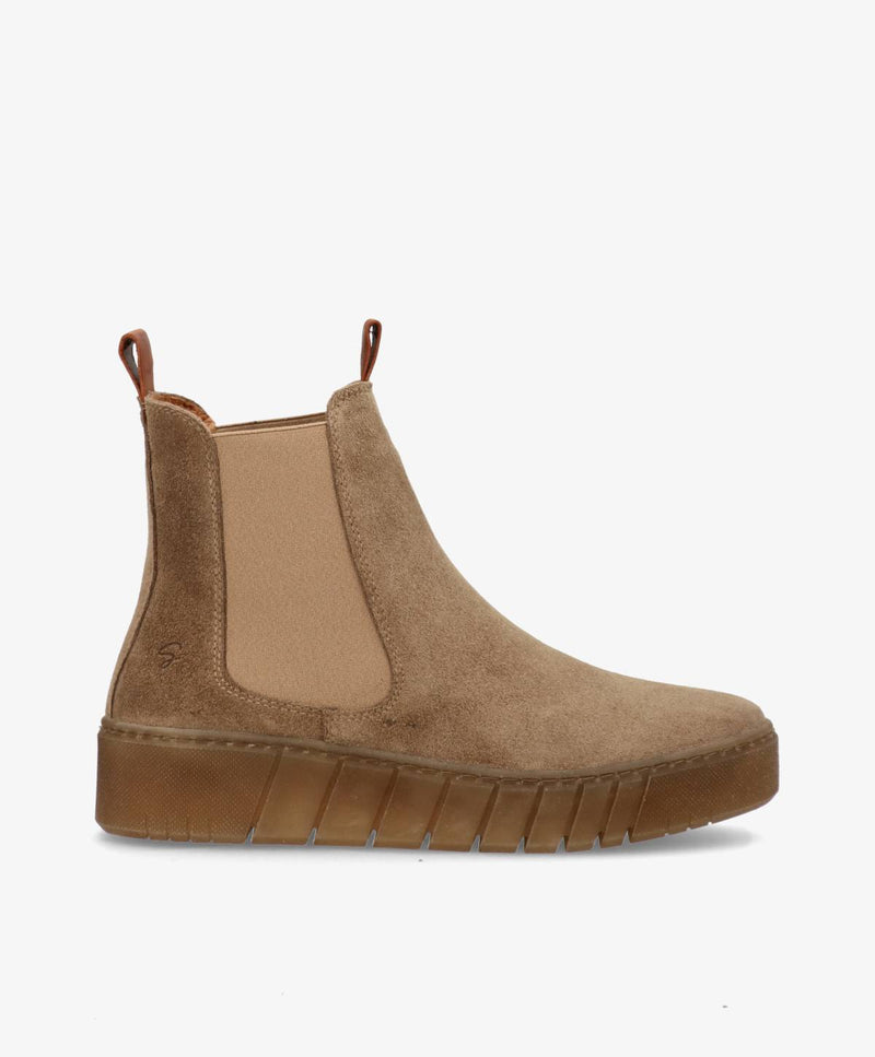 PREORDER - MOOVED S - Beige ruskind - Chelsea støvler Dame