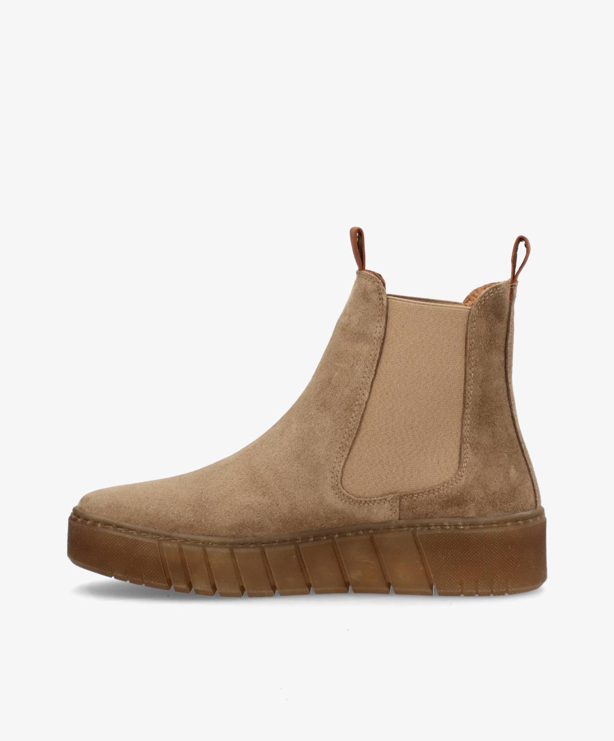 PREORDER - MOOVED S - Beige ruskind - Chelsea støvler Dame