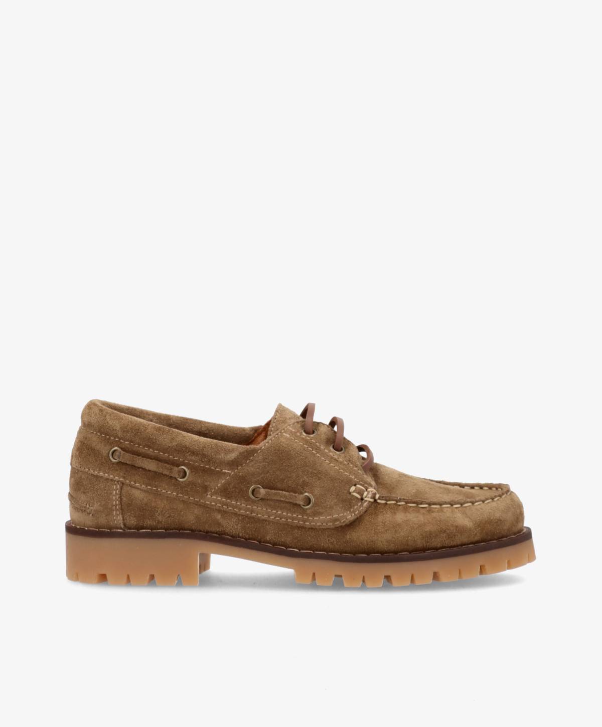 NAUTICA S - Mørk beige ruskind - Sejlersko