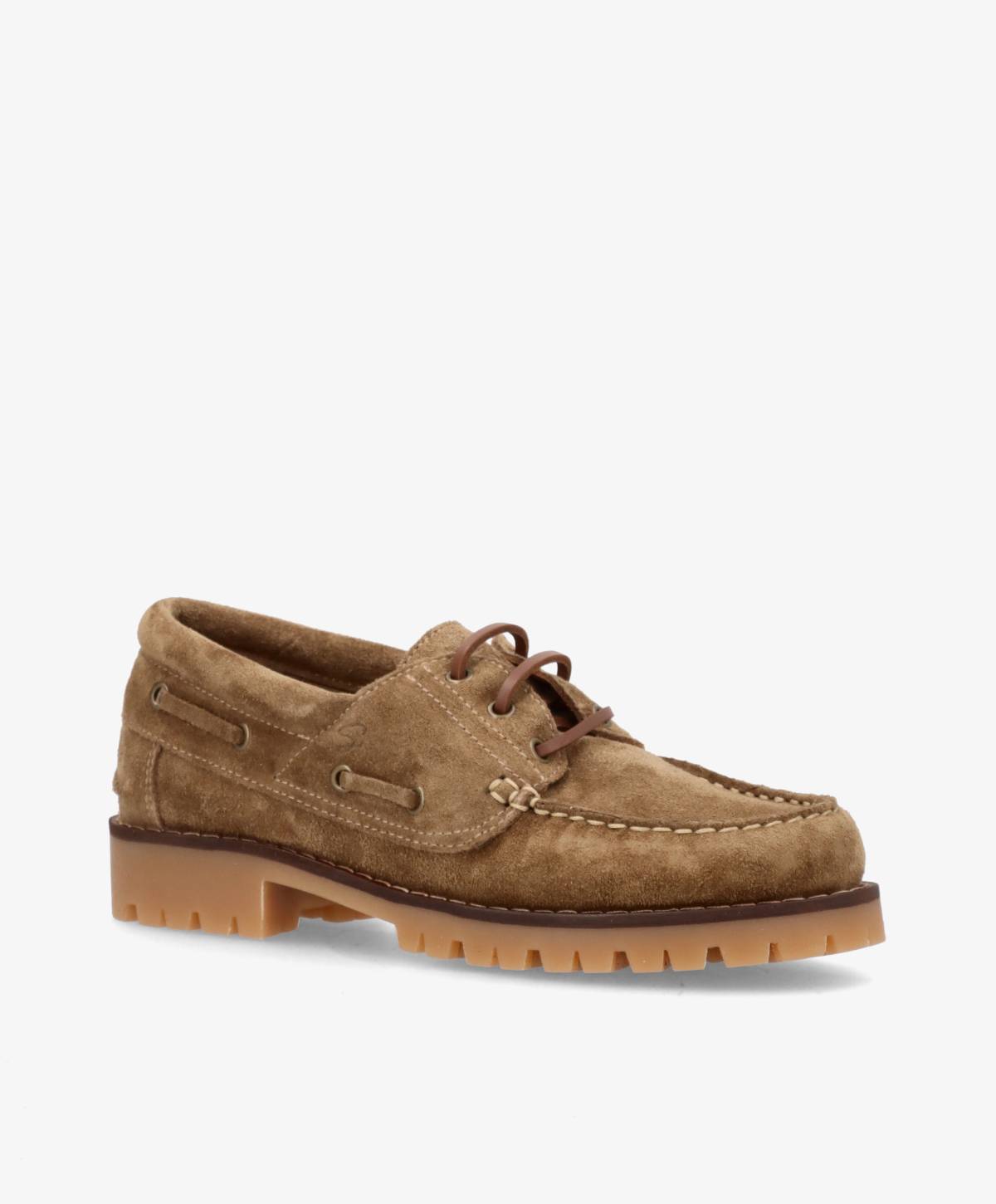 NAUTICA S - Mørk beige ruskind - Sejlersko